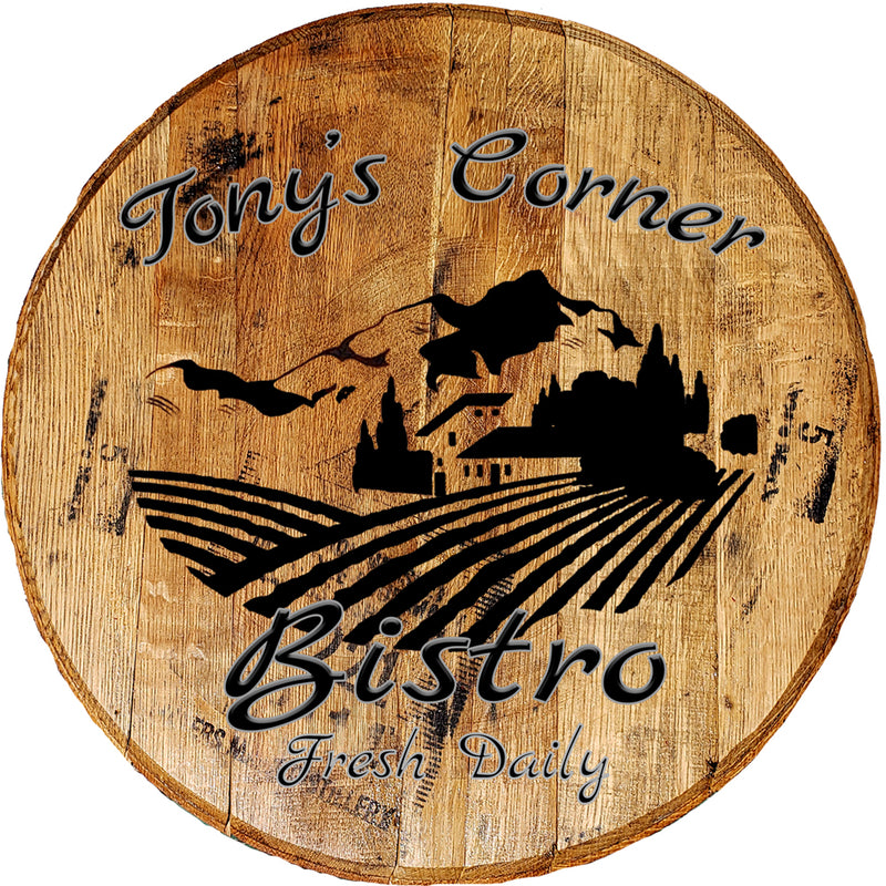 Craft Bar Signs | Corner Bistro Countryside Personalized Kitchen Sign - Brown