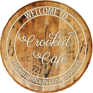 Craft Bar Signs | Destination Cafe Personalized Rustic Kitchen Sign - Brown, Light Ink