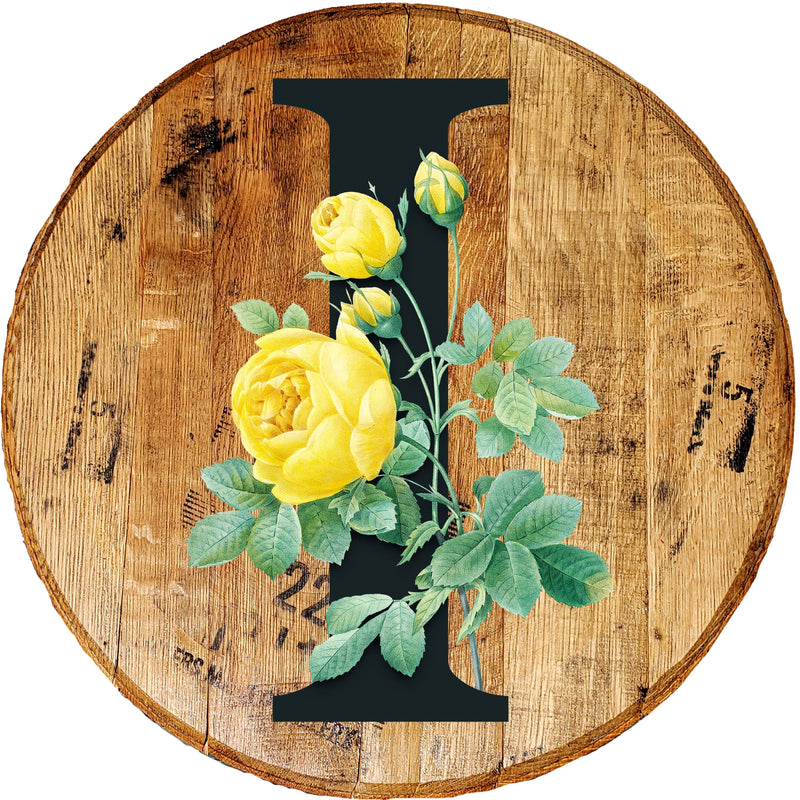Craft Bar Signs | Garden Bloom Monogram Rustic Home Wall Art  - Natural I