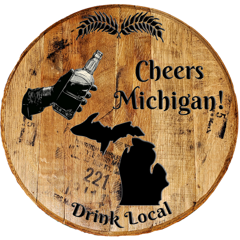 Rustic Home Bar Sign - Cheers! Drink Local - Choose your State - Craft Bar Signs